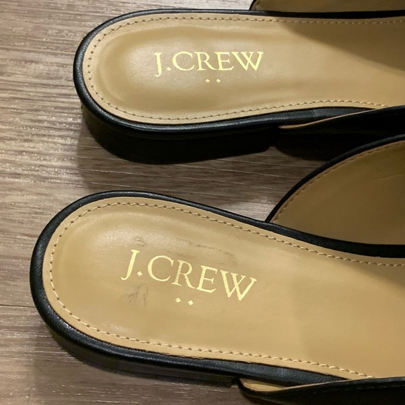 J.Crew Factory Slip-On Flat Mules Loafers Gold Hardware Tan Black Size 7,5 - Picture 14 of 16